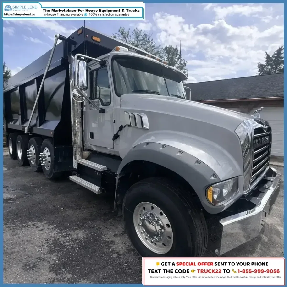 2022 Mack Granite 64FR Quad Axle Dump Truck dump truck for sale — SimpleLend